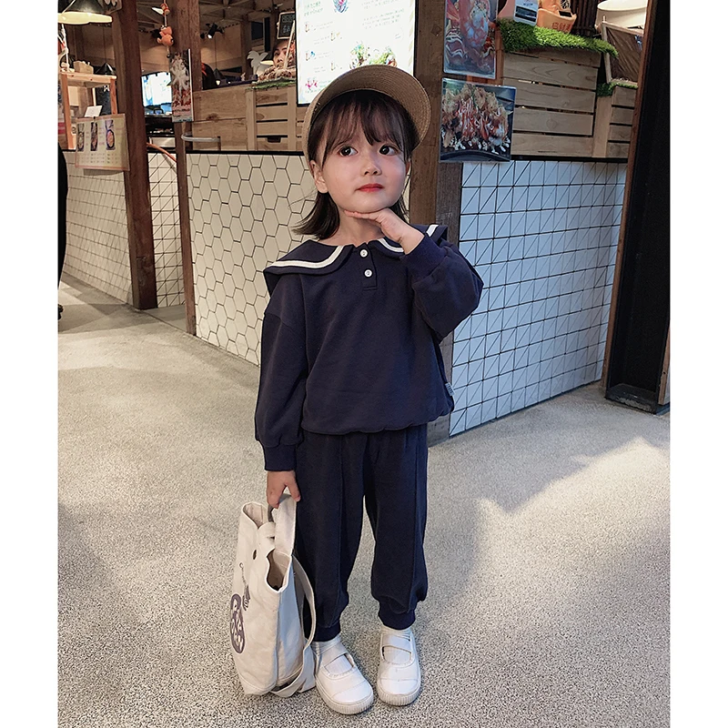 Весна 2020 новинка для маленьких девочек два цвета чистый хлопок свитер с длинными