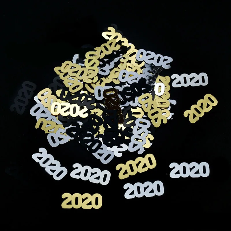 С Новым Годом 2020 года Разбрасыватели конфетти для стола акриловые золотые