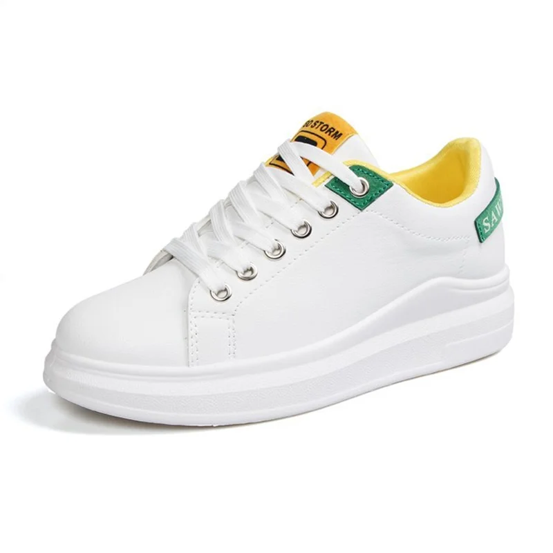 

2021 Fashion Women's Shoes Autumn Woman Lace-up Color Matching Flat Shoes Non-slip Sneakers Comfortable Breathable Casual Shoes