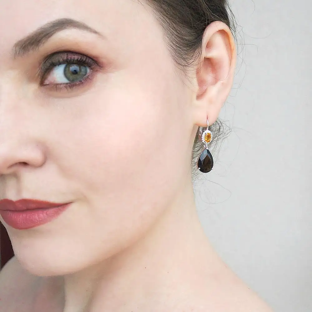 Драгоценный камень балет 10.44Ct Натуральный дымчатый кварц желтого цвета