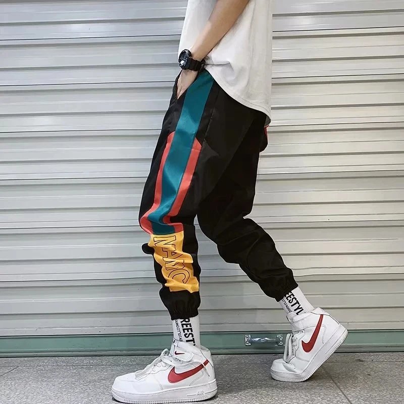 

Брюки-Джоггеры мужские в стиле хип-хоп, повседневные штаны-карго, уличная одежда, шаровары с эластичным поясом, 2021