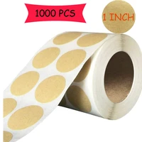 1000 brown natural kraft paper coding dot labels 1 inch round circle self adhesive sticker repaired sticker for shooting label