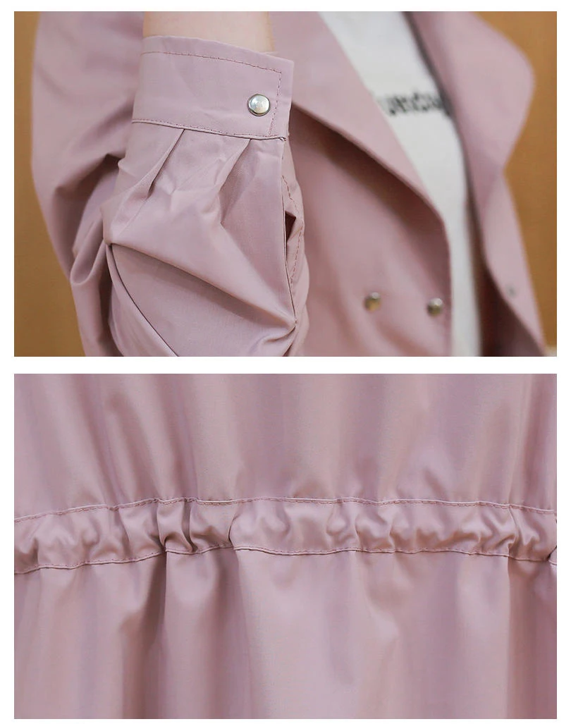 

Casual Long-sleeved Trench Coat Women Outwear 2020 Women's Spring Ladies Plus Size Lapel Windbreaker Cardigan Female Pocket E60