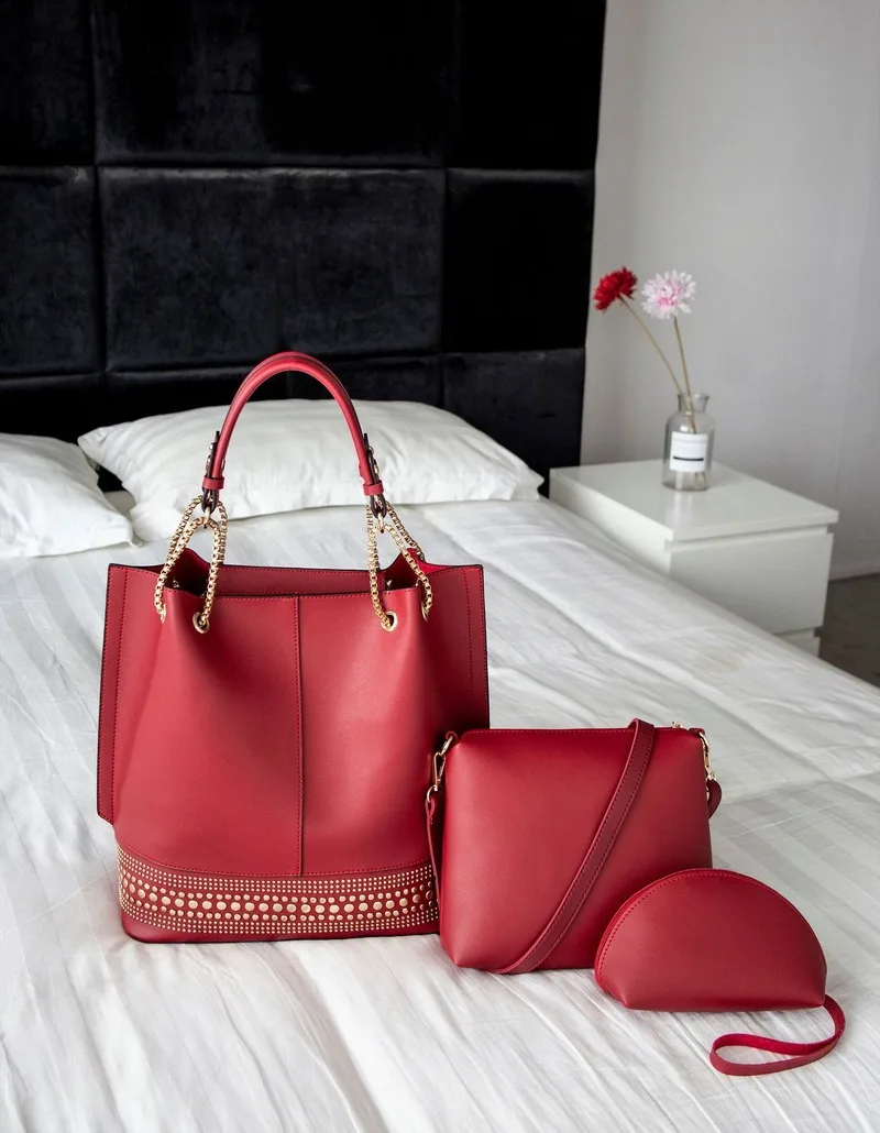 

Fashion Man Bag Girl 2020 New One-shoulder Bag Mother Bag Three-piece Set