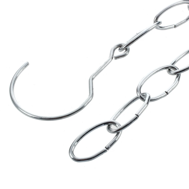 

Metal Clothes Display Hanging Chain 45.7-inch Long Silver Tone