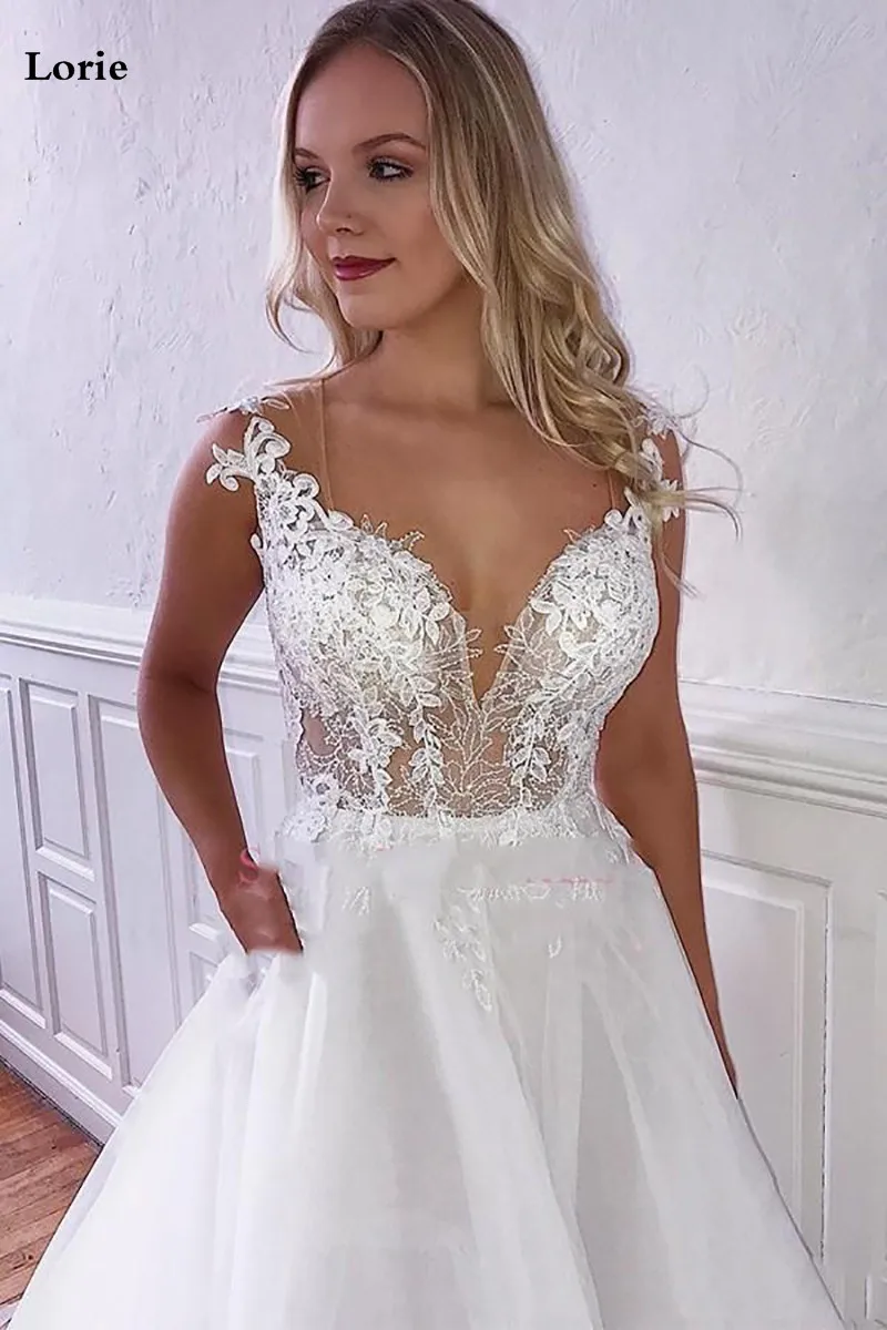 Лори Свадебные платья трапециевидной формы в богемном стиле Vestido de novia белого