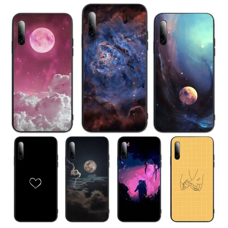 

Space Love Moon Astronaut Phone Case For Xiaomi pocophone F1 mi10lite 5 8se pro note2 3 6 8explorer 9t a2lite Cover Fundas Coque