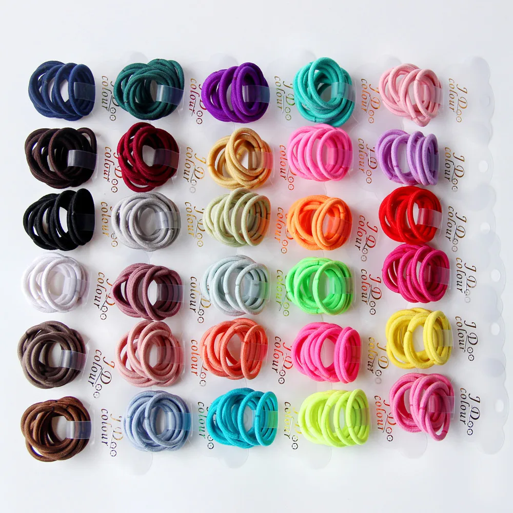 100PCS Candy Color Hair Ropes for Baby Girls Mini Nylon Hairbands Sweet Hair Rubber Band Fashion Children Hair Accessories 2.5cm