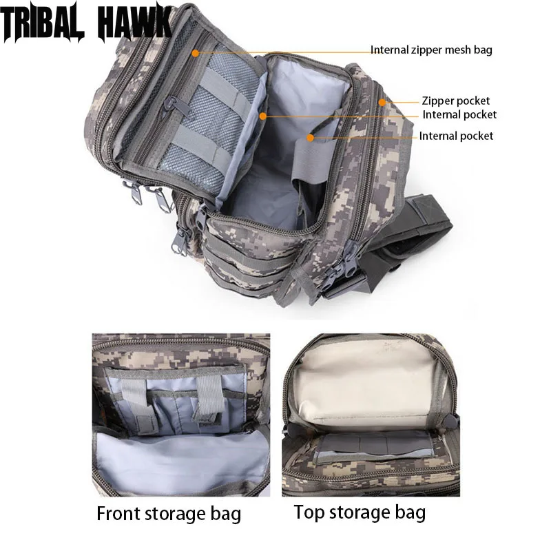 Многофункциональный нагрудный рюкзак на плечо тактическая водонепроницаемая