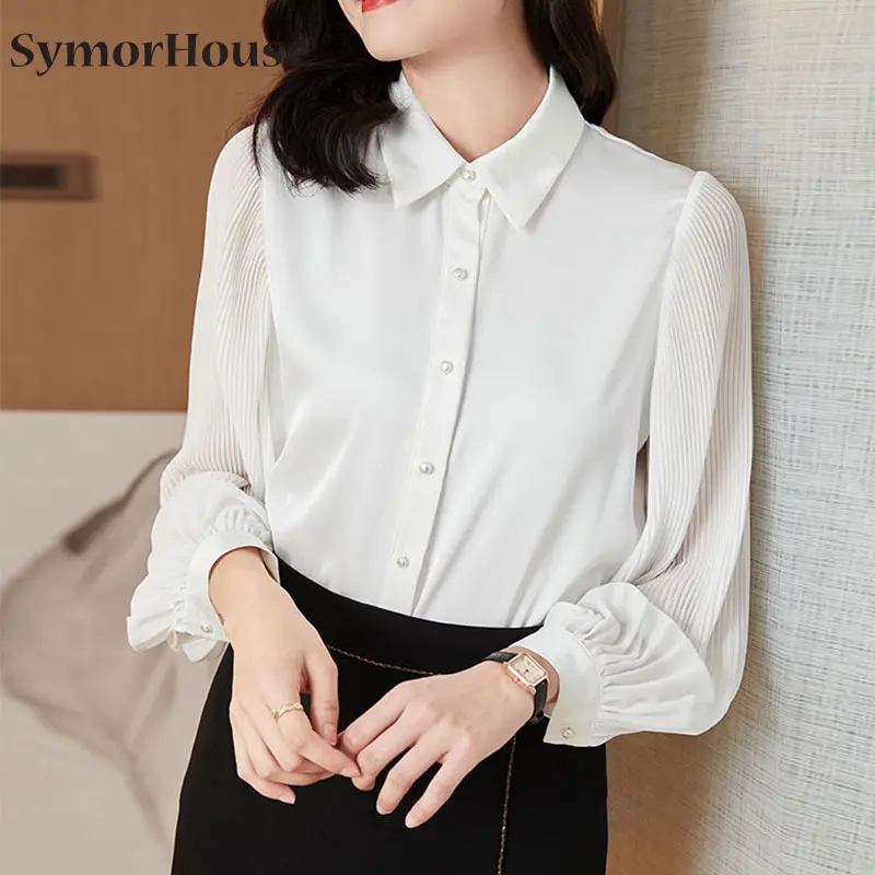 

Fashion Women Blouses 2022 Spring Long Sleeve Women Shirts White Blouse Tops Office Work Women's Clothing Shirt Blusas Autumn