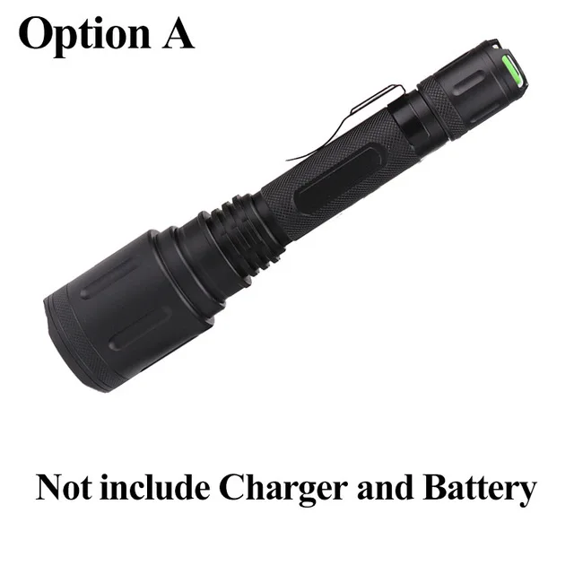 powerful LED flashlight torch 20000LM XHP50 Zoom Tactical defense flashlight Lantern Use 18650 Battery For Camping hunting light - Испускаемый цвет: A