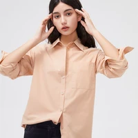 2021 spring autumn tops women solid loose oversize blouses casual shirts news female no iron cotton long sleeve boyfriend style