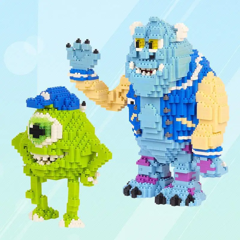 

Disney Monsters University Hairy Monster Sullivan/big Eyes Mike Small Particles Diy Assembled Building Block Set Children's Gift