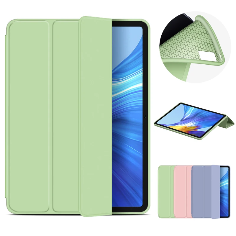 

Tablet For Huawei Matepad 10.4 Case Funda 10 4 inch Tri-fold Leather Silicone Back Protective Cover For Huawei Matepad 10|-f-|4