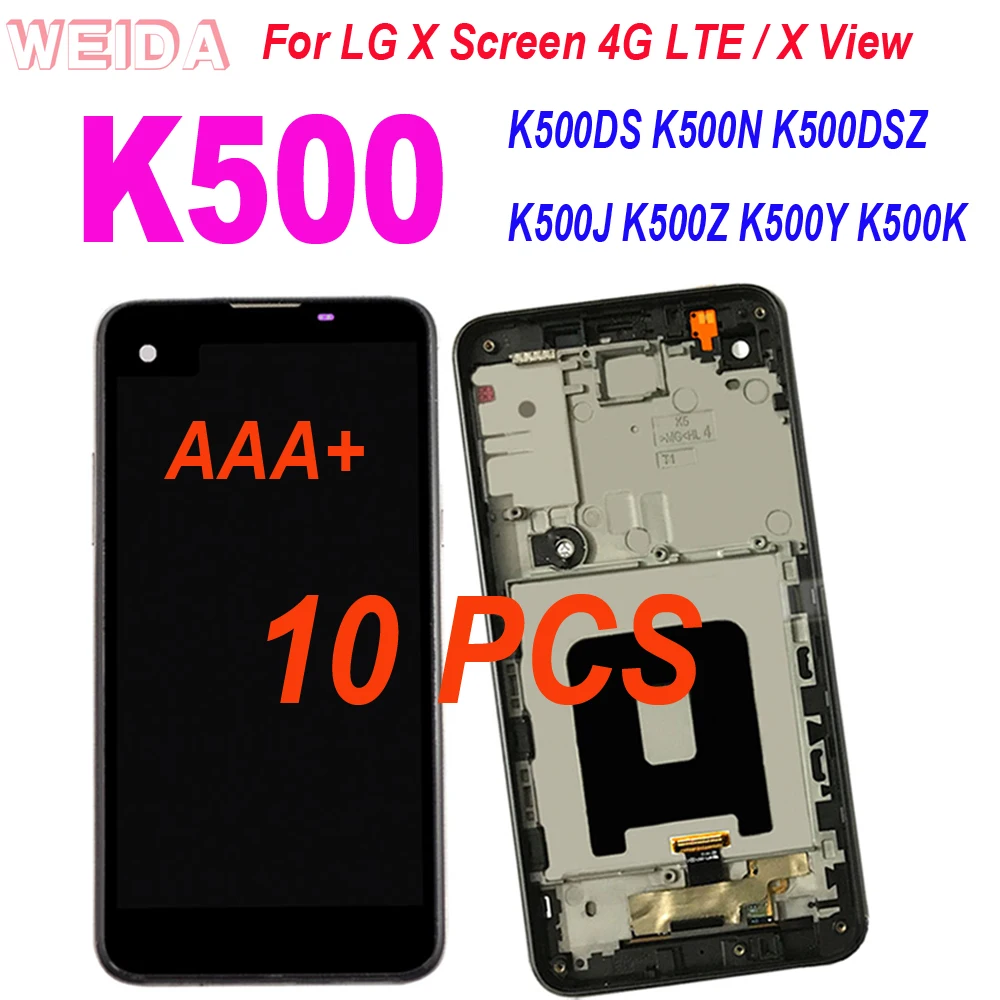 Pantalla LCD para tel&eacute;fono LG X, montaje de digitalizador con pantalla t&aacute;ctil, 4G, LTE, X View, K500, K500DS, K500N, K500DSZ, K500K, K500J, K500Z, 10 Uds.-0