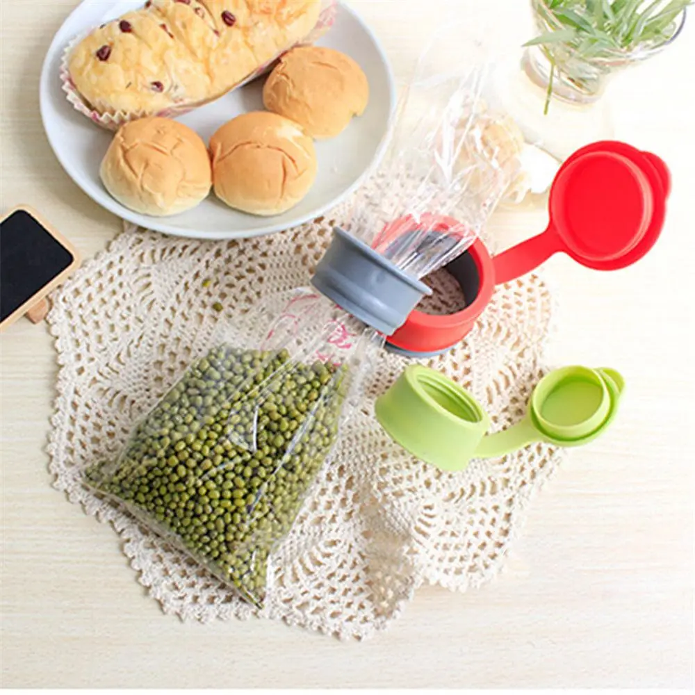 

Plastic Multifunctional Cover Bag Orange Food Kitchen Storage Preserve Sealing Bag Cap Household Tools Food Sealing Cover