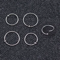 hip hop nose piercing ring cartilage earrings lip ring nose ring hoop man womens jewelry stainless steel piercing jewelry