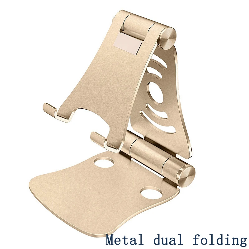 gold metal fold SeenDa Универсальный Регулируемый держатель для мобильного телефона для iPhone Huawei Xiaomi пластиковая подставка для телефона настольная подставка для планшета металлическая подставка для рабочего стола - Цвет: gold metal fold