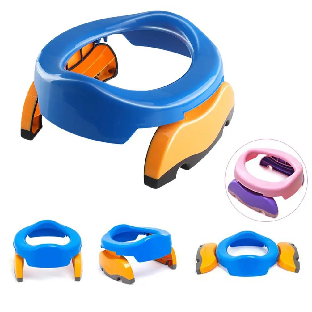 

Portable Baby Infant Chamber Pots Foldaway Infant Toilet Training Seat Car Travel Potty Rings with Urine Bag Lightweight Toilet
