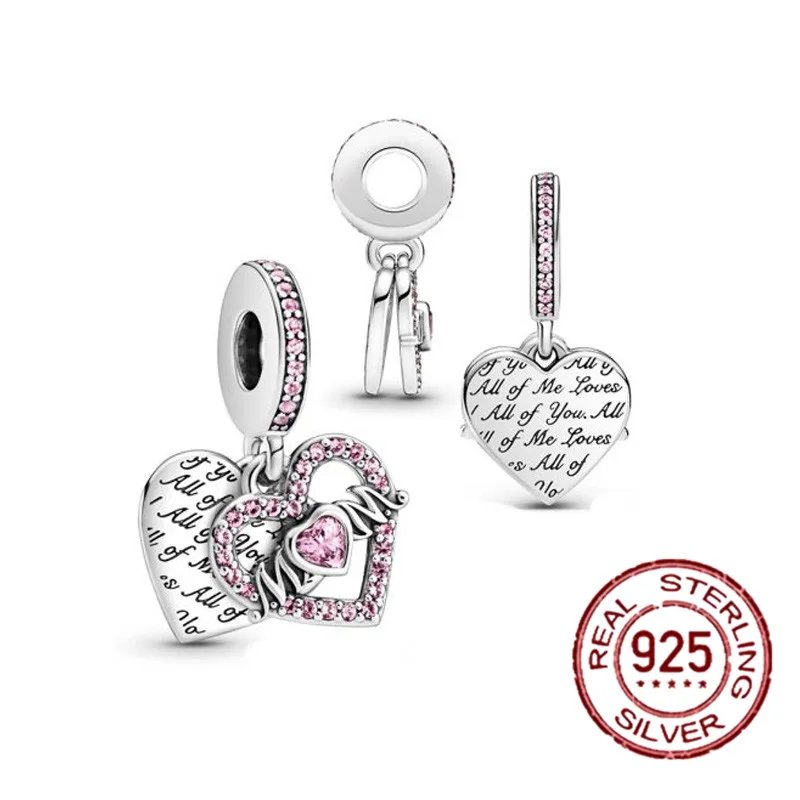 Женский браслет из серебра 2021 пробы с подвеской в виде сердца и мамы | Украшения