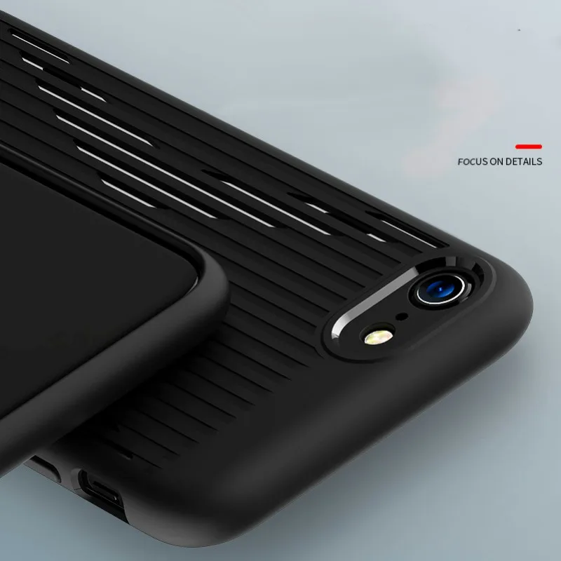 Мягкий охлаждающий для Iphone 8 Plus чехол телефона s металлический холодный стальной