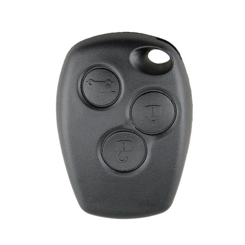 

1pc Black Car Key Shell 3 Buttons Durable Plastic Remote Keys Case Portable Protector Covers Auto Accessories For Renault