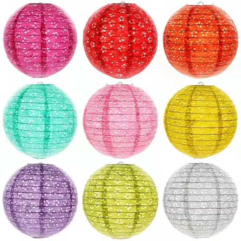 8 ~ 16 дюймов креативный цветной полый бумажный фонарь потолочное украшение