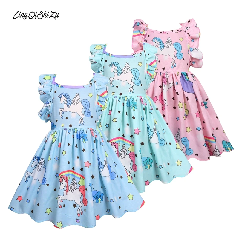 Kids Princess Dress Casual For Dinosaur Children Summer Dresses Girls Toddler | Детская одежда и обувь