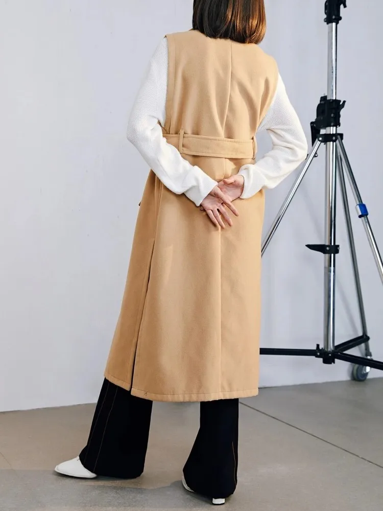 Ранняя зима имитация кашемира женский жилет 2021 новый элегантный двубортный