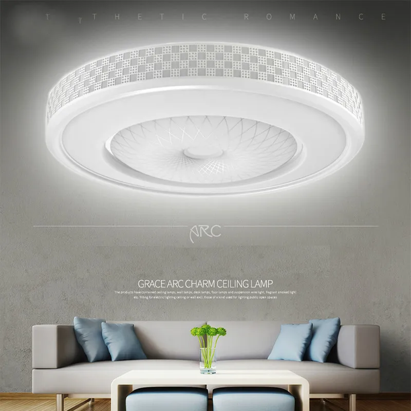 led Ceiling Lamp Corlor temperature / Brightness Dimmable Ceiling lighting  Remote Controller Modern Simple Acrylic Round Light