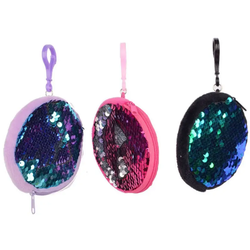 Блестящая мини сумка для девочек кошельки маленьких кошелек с блестками монет