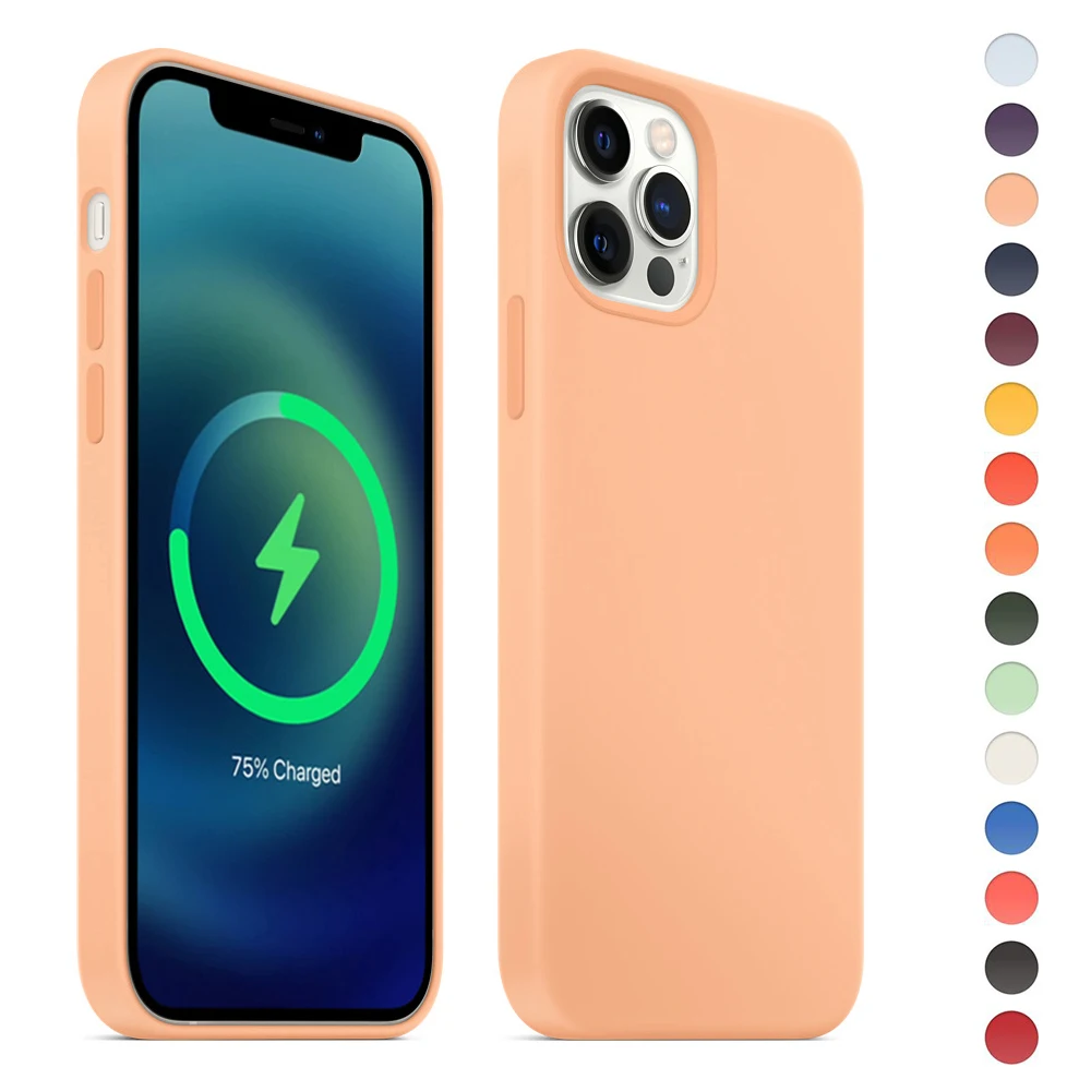 

Оригинальный силиконовый чехол с магнитом-цветочный чехол для Apple iPhone 12 Pro | 12 Pro Max | 12 Mini