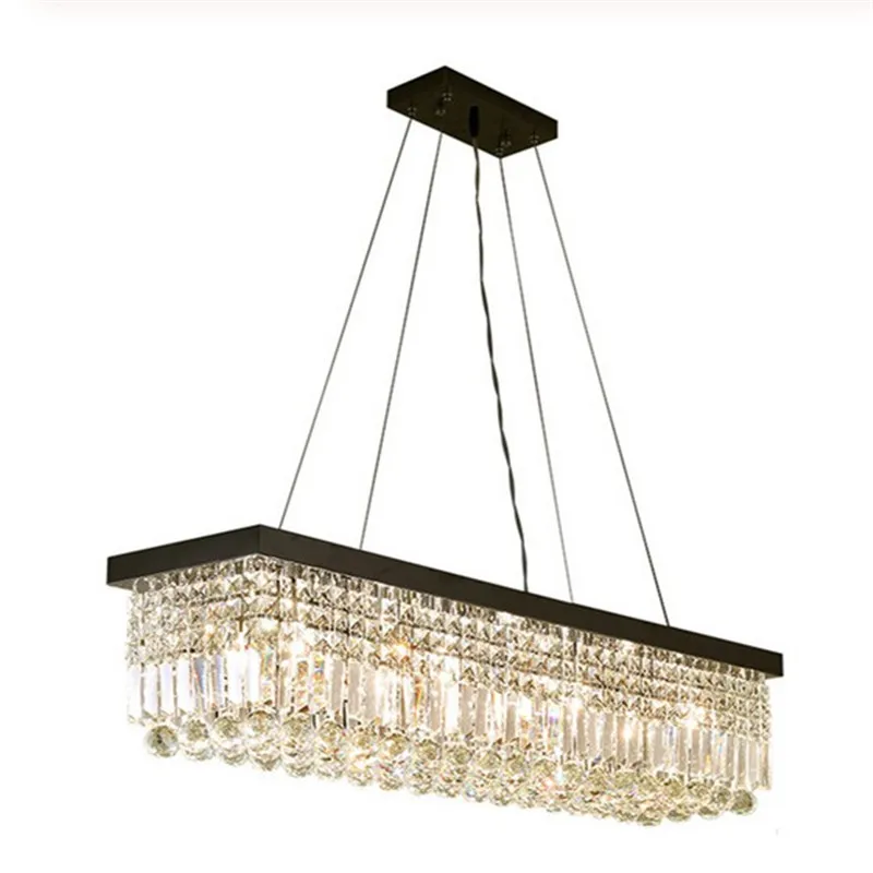 

New Modern Crystal Chandeliers Ceiling Rectangle Hanging LED Chandelier For Living room Bedroom Kitchen Nordic Dining room Light