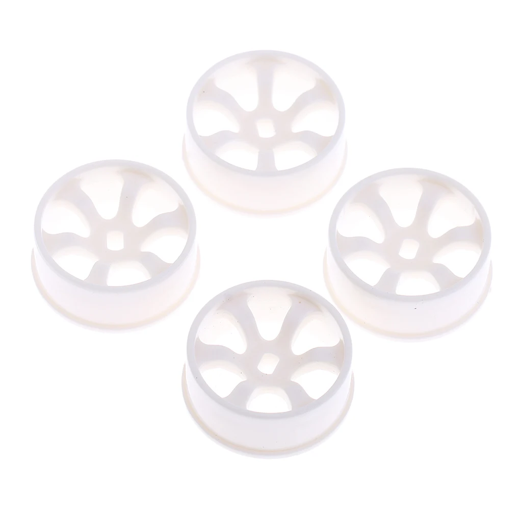 

4pcs White Wheels + 4pcs Black Tires RC Accessories for WLtoys K969 K989 P929 1/28 Rally Model Cars