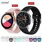 Ремешок 2022 мм для Samsung Galaxy watch 4classic 3 45 мм46 мм42 ммActive 2 Gear S3, силиконовый браслет для Huawei, ремешок для часов