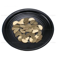 20 1000 pcs brass half moon charms finding blank semi circle stamping tag link connector for earrings making 2 holes 3 sizes