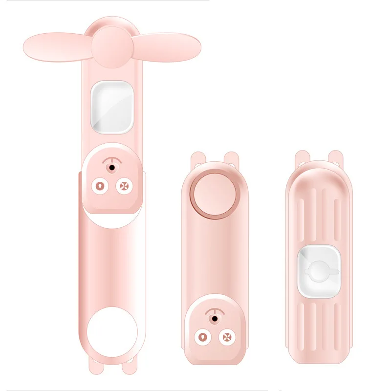 

New folding telescopic manual portable small fan air cooler small household appliance manual usb mini spray fan