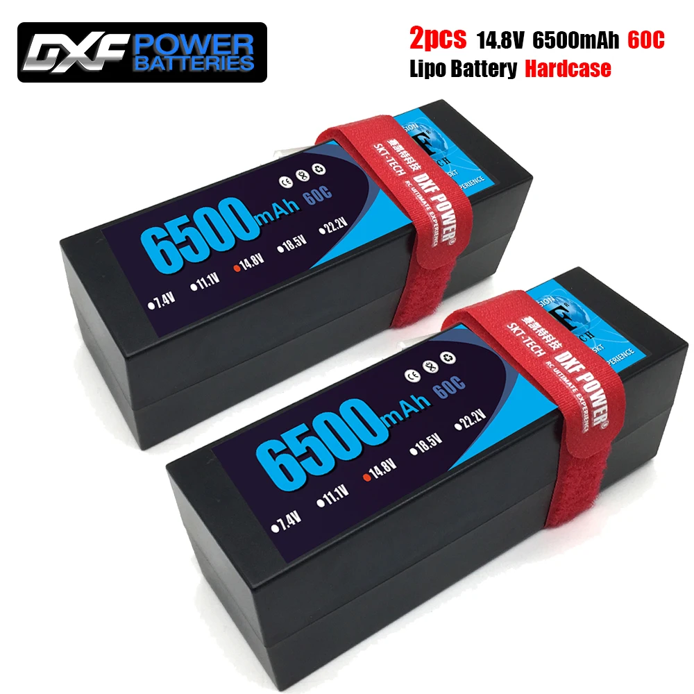 DXF 6500mAh 14 8 V 60C/120C Lipo батарея жесткий чехол Deans/XT60/XT90/EC5/XT150 разъем для 1/8 1/10 Багги Tuggy RC