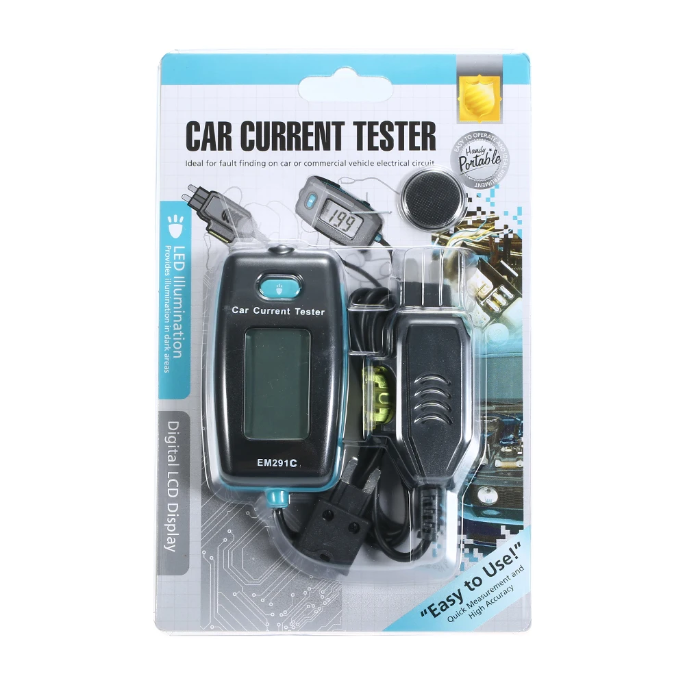 Портативный Цифровой автомобиль темного тока цепи тест er Амперметр