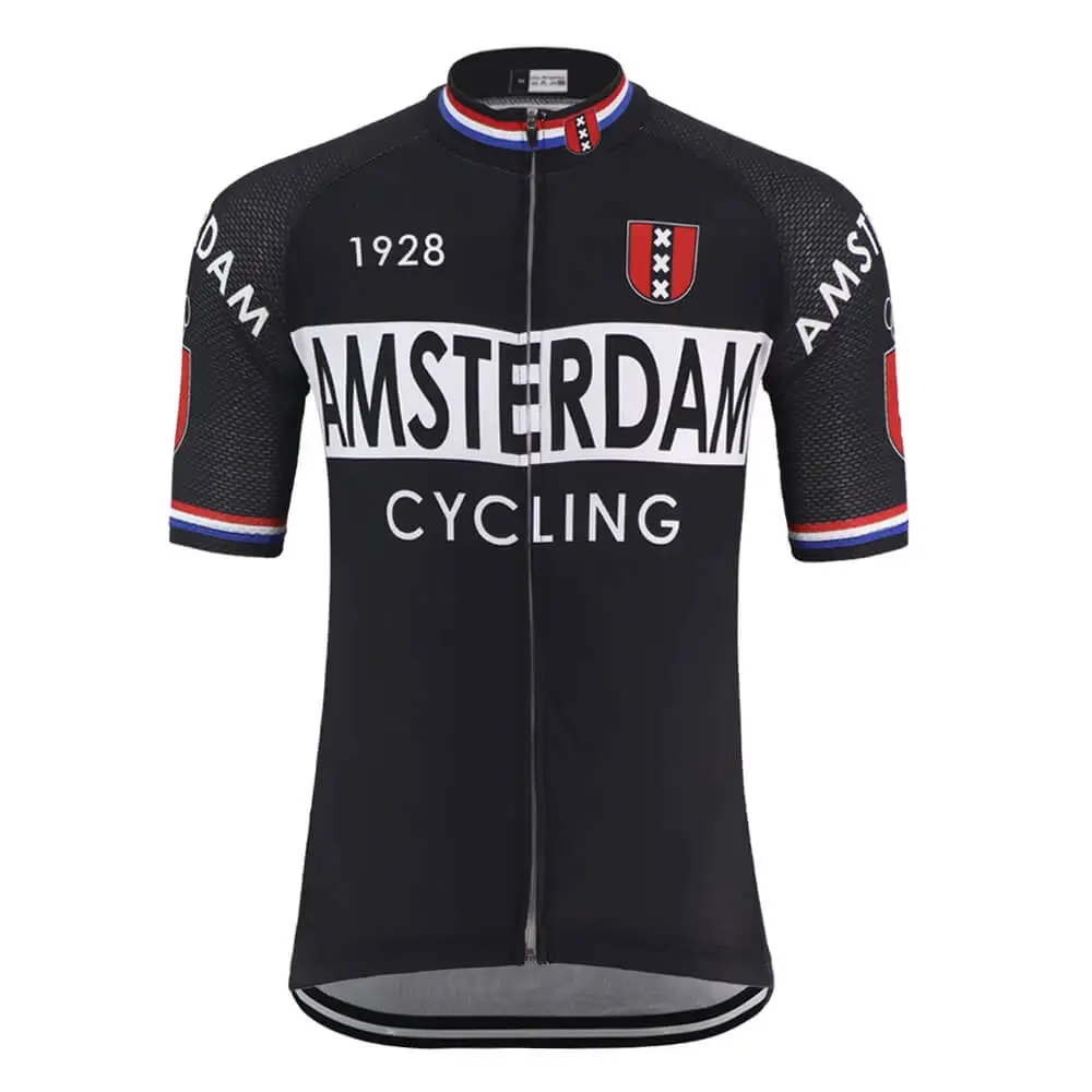 Джерси мужское с коротким рукавом и флагом города Амстердам | Спорт развлечения