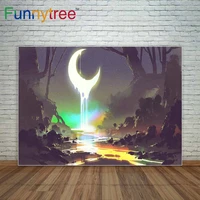 funnytree backdrop paint illustrations in the wild natural background decoration photocall photography backdrops for children