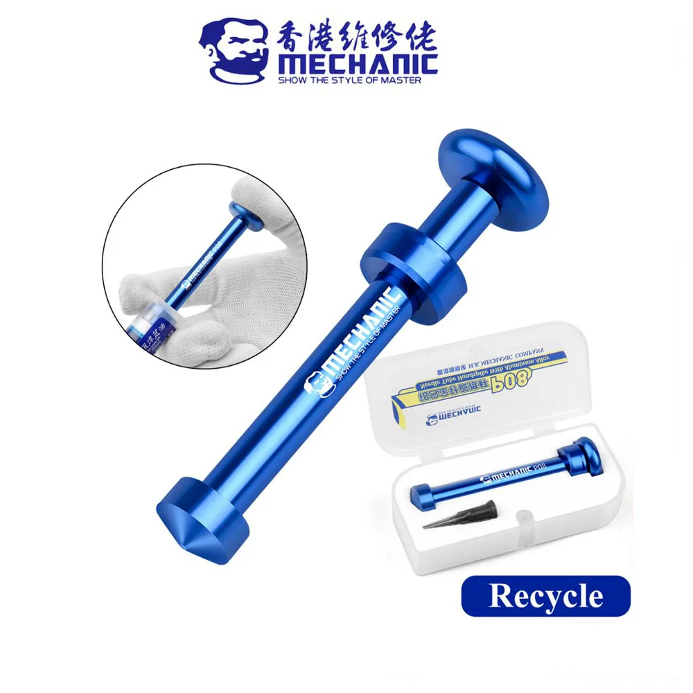 

MECHANIC Aluminum Alloy Tube Piston Solder Paste Flux Booster Manual Syringe Plunger Dispenser Propulsion Tool For Phone Repair