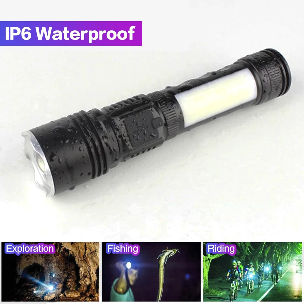 Супер яркий светодиодный перезаряжаемый Магнитный флэш-светильник с COB рабочий