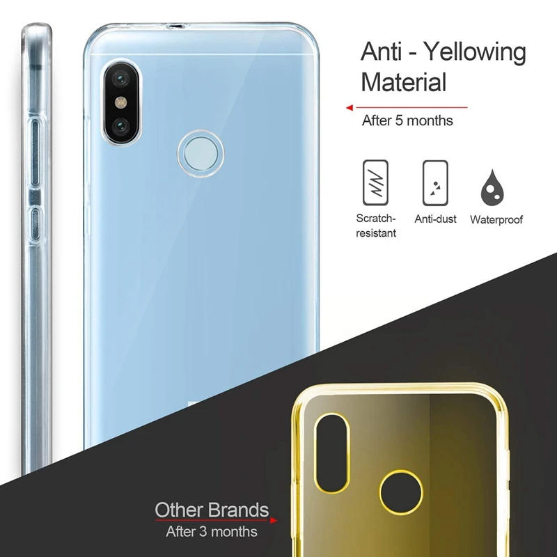 Прозрачный 360 Полный противоударный чехол для Xiaomi mi 9 SE 8 5X 6X A1 A2 Lite Red Note 7 6 5 плюс 5A