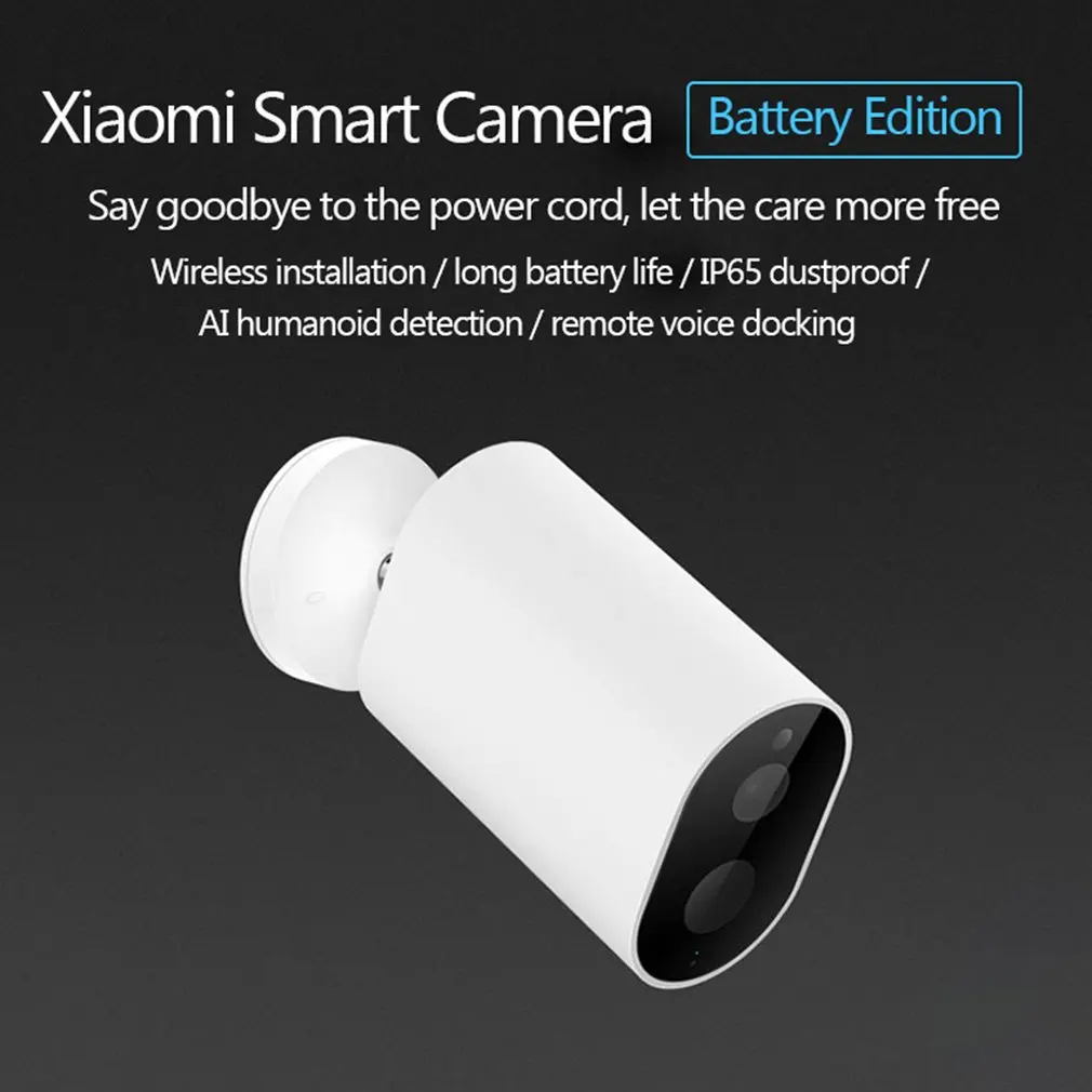 Оригинальная смарт-камера Xiaomi Mijia, шлюз батареи 1080P AI, обнаружение гуманоида F2.6 IP 360 IP65, Водонепроницаемая беспроводная камера s Cam