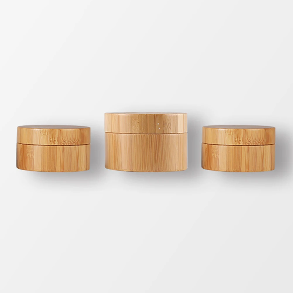 

12Pcs 5g Bamboo Refillable Bottle Cream Nail Art Mask Cream Empty Cosmetic Makeup Container Bottle Storage Box