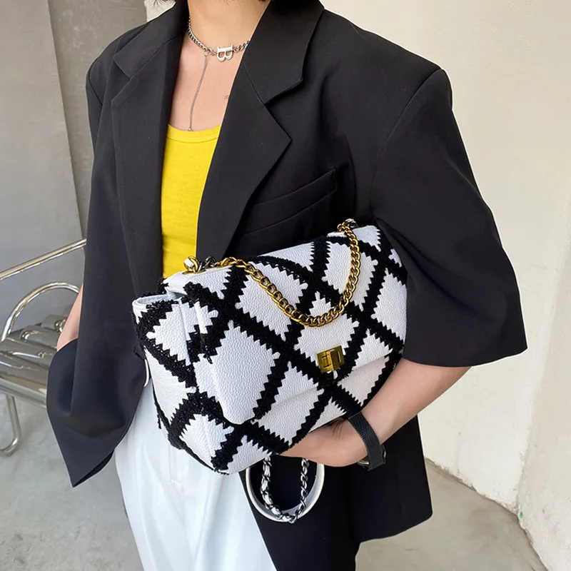 

Брендовые дизайнерские сумки 2021, роскошные вместительные сумки через плечо для женщин, сумки на плечо, сумки-тоуты с цепочкой, сумка-мессенд...