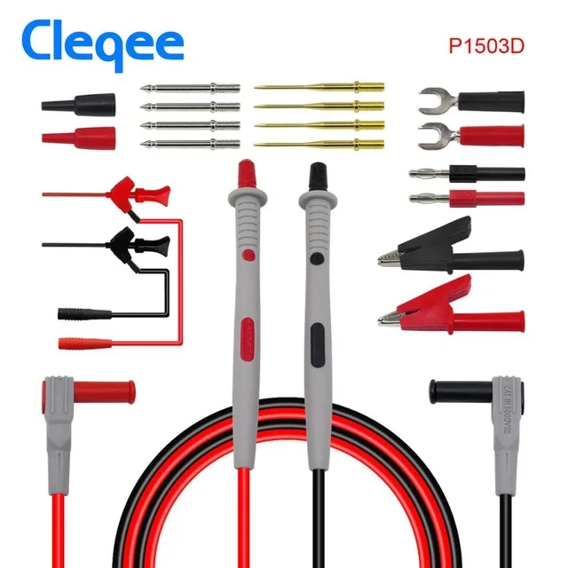 

NEW Cleqee Multimeter probes replaceable needles test leads kits probes for digital multimeter feelers for multimeter wire tips