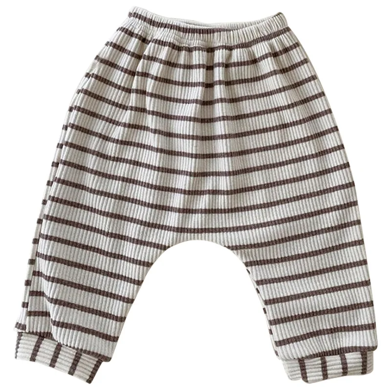 

2021 Korean Children's Autumn Pit Strip Leggings Boys Girls Elastic Leisure Pants
