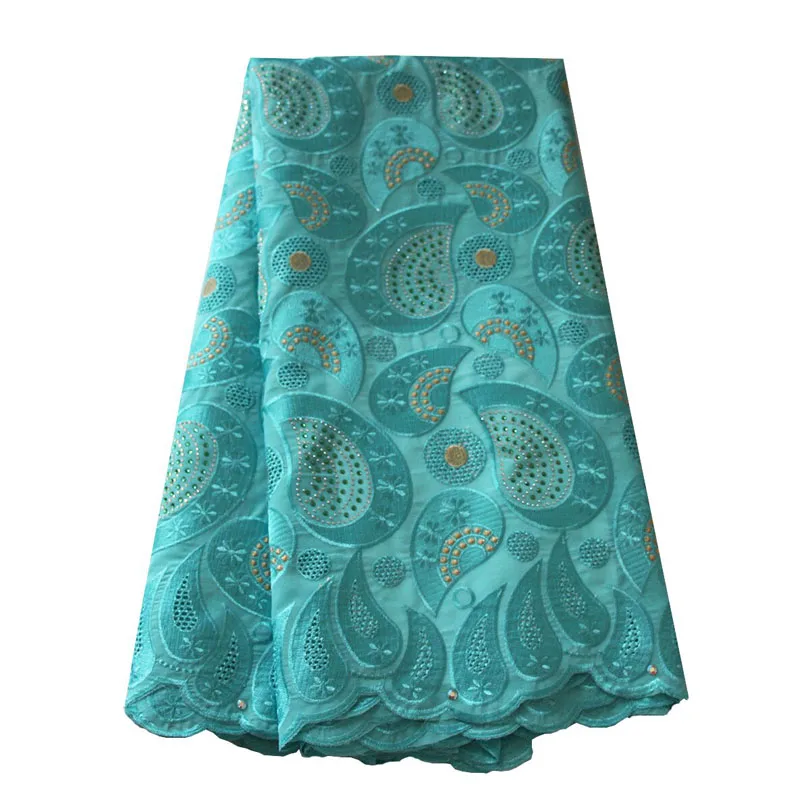 Ourwin Аква нигерийская кружевная ткань 2019 Новое поступление швейцарская вуаль